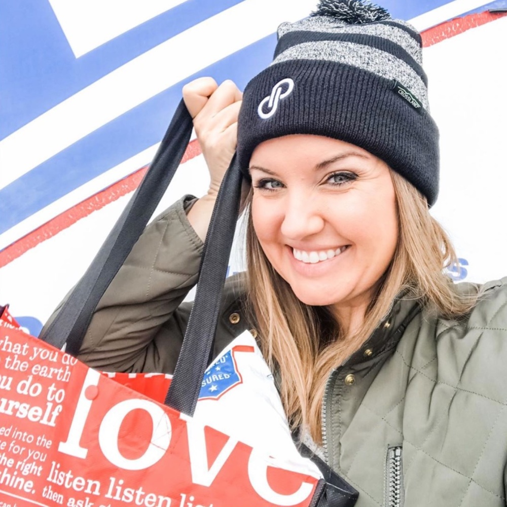 Stylish Poshmark Logo Black Beanie for Women